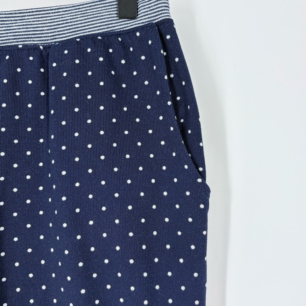 Lauren Ralph Lauren Women's Navy White Polka Dot Long Sleeve and Pants PJ Set - Picture 10 of 16